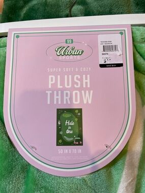 New with tag urban sports hole-in-one golf themed blanket